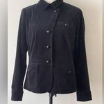 Talbots  Velvet Blazer Single Breasted Size 10 Dark Academia Goth Office Siren Photo 0