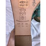 Anna Luz Leather Open Toe Wedge Sandals Handmade Brazil 10 Green Photo 11