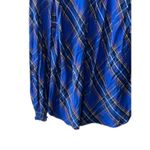 Talbots Royal Blue Plaid Lightweight Long Sleeve Top Women's Size 2X Photo 2