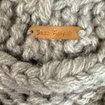 Free People Vintage 90s Wool Sweetheart Chunky Knit Cardigan Sweater Grey Medium Photo 5