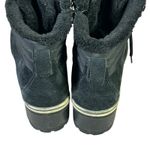 Anne Klein Langstyn Leather Ankle Boots Womens 9.5 Black Chunky Heel Moto Winter Photo 5