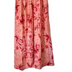 House of Harlow 1960 Orange Floral Midi Dress Linen Blend Boho Chic Size‎ Medium Pink Photo 4