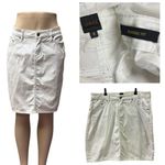 Jag jeans Jag White Cotton Stretch Denim 5 Pocket Casual Jean Mini Midi Skirt Womens 8 Photo 1