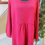 Style and Co Babydoll Sweater Berry Punch Size 1X Red Photo 0