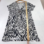 Swimsuits for All Women's Beach Coverup Tunic Plus Sz 14/16 Black White Kaftan Photo 5