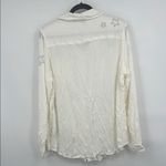 Torrid  Taylor - White Gauze Embroidered Star Button Front Relaxed Fit Shirt Photo 7
