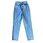 We Wore What  Mott Straight Mom Light Blue Denim Jeans Size 25 Photo 1