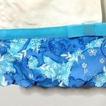 Lilly Pulitzer VTG  Scallop Jungle Animals Hem White Blue Capri Denim Jeans Sz 4 Photo 4