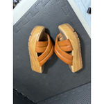 Kork-Ease Korks Faithe Brown Platform Wedge Slides Sandals Boho Crossover Womens 7 Photo 3