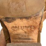 Soludos  Emma Brown Stacked Heeled Chestnut Suede Ankle Boots Booties 9.5 Photo 7