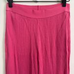 Boohoo  Pink Ribbed High Waisted Wide Leg Pants Flare Size 6 (US) Photo 1