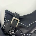 Free People Free People Billy Western Boots Size 8.5 Buckle Studs Pointed Toe Black Photo 11