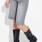 Wild Fable  Denim Mid Rise 90s Skater Jorts Shorts 16 Women’s Gray Photo 0