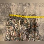 Paisley Print Women's Wide Leg Casual Pants Green Size M Photo 5