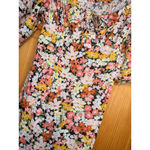 Billabong  Floral Puff Sleeve Midi Dress Boho Cottagecore XS Photo 2