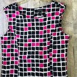 Voir Voir Size 10 Sleeveless Block Print Back Zippered Dress Photo 2