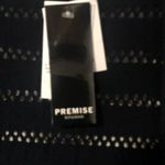 Premise Studio Womens Elbow Sleeve Crochet Open Front Cardigan Black Small NWT Photo 2