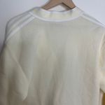 Adidas Button Down Cardigan With Logo Cream Cream White IP3761 Womens Small Photo 12