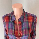 Ralph Lauren black label Plaid Top Shirt Sz L Button Up Collared Long Sleeve Red Size L Photo 12