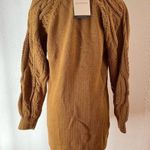 Who What Wear NWT  Rust Chunky Cable Knit Sweater Dress Small Photo 5