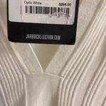 Jarbo optic white v neck knit poncho made of high twist cotton. M/L. NWT. $298 Size L Photo 5