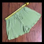 SheIn satin lime green pull-up ribbed shorts- size petite Medium. Bag included Photo 4