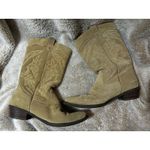 ALDO  Cowboy Boots Women’s 8.5 Tan Suede Pointed Toe Western Leather Brown Beige Photo 3