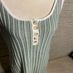 Amazon  Green White Sleeveless Striped ScoopNeck Henley Dress‎ Size Medium Photo 1