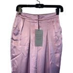 SELMACILEK Pleated High Rise Pants in Lilac XSmall New Womens Trousers Purple Size XS Photo 5
