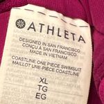 Athleta  Coastline Colorblock Electric Fuchsia Swimsuit Size XL EUC #1562 Photo 5