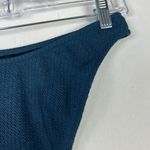 J.Crew NWT  Textured Curved Waist Cheeky Bikini Bottom Navy Size Large L NEW Photo 6