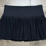 IBKUL 13” Black Pleated Tennis Skirt Side Pockets Size Medium Photo 0