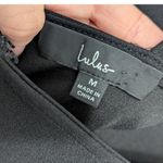 J.Crew Lulus Feel Your Love Black Ruffled Wide Leg Jumpsuit Womens Medium Romper Formal Photo 3