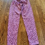 Barre3 Pink Fuschia Cheetah Leopard Print Leggings | S Photo 2