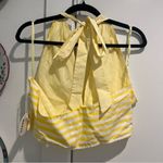 NEW STAUD Kai Striped Poplin Halter Top Yellow Stripped Size 12 Photo 8