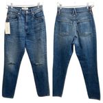 SLVRLAKE NWT Beatnik Jeans High Rise Slim Straight Distressed Size 27 Blue Photo 2