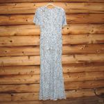 Mac Duggal  93932 Blue Flutter Sleeve Sequin High Neck Gown Dress Photo 10