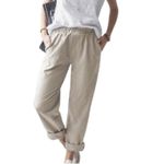 Charter Club Pants Womens Petite Small Beige Linen Drawstring Elastic Waist Photo 11