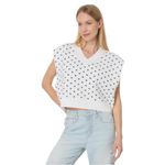 Free People  White and Black Knit Vest nwt Photo 3