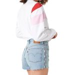 Levi's Levi’s Premium 501 Jean Short Women 32 Blue Light Wash Boho City Festival Resort Photo 2