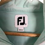 FootJoy  Womens M 1/2 Zip Performance Pullover Blue Mint Tonal Stripe Golf Sporty Photo 2