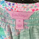 Lilly Pulitzer  Essie Blue & Pink Print Sleeveless 97864 Top M Photo 5