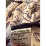 Ann Taylor Loft Women's Size 8 Purple Linen Geometric Pleated Short Skirt Photo 7