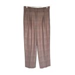 Wilfred  x Aritzia - The Effortless Pant Plaid Trouser Brown Taupe Sz 2 Photo 1