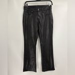 American Eagle  outfitters black faux leather curvy classic bootcut jeans 28 short Photo 2