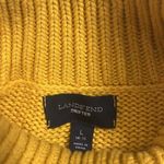 Lands' End Lands’ End Drifter cotton cable turtleneck sweater L Photo 3