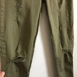 Jolt EUC Olive Green Distressed Skinny Jeans 7/28 Photo 2
