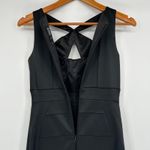 JAX Black Satin Cocktail Dress LBD Womens 2 Holiday Party Event NYE Evening Chic Photo 3