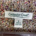 Coldwater Creek  Rainbow Confetti Cardigan Sweater Small Beige 3/4 Bell Sleeve Photo 8