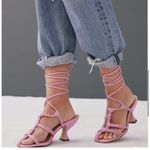 Anthropologie  pink strappy sandal heels Photo 1